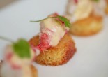 Butter poached lobster with citrus hollandaise canape
