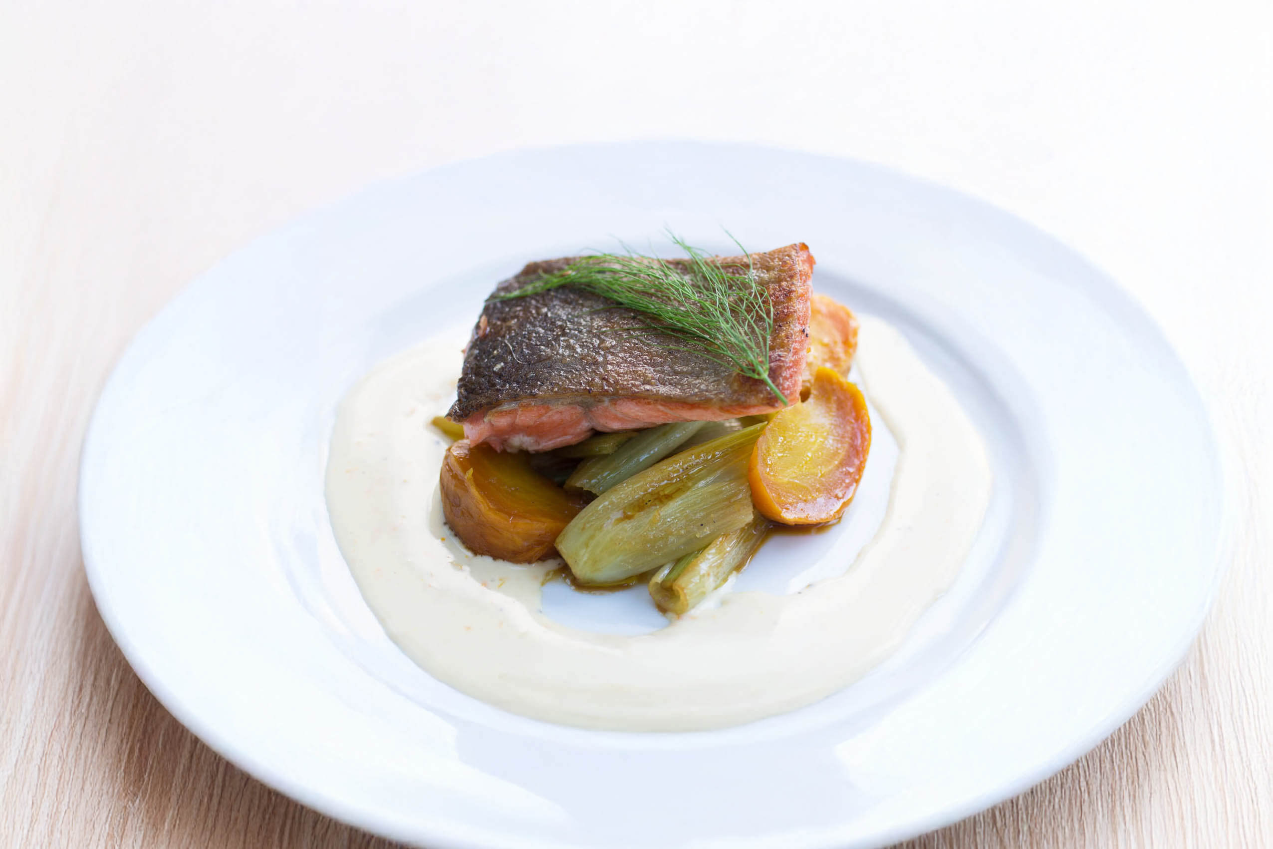 Pan Fried Trout with orange beurre blanc